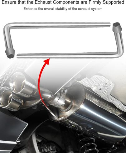 Universal Swinging Exhaust Hanger 10" Stainless Steel, Exhaust Hanger Rods 0.47" Rod Weld On, 8 Pcs in Saudi Arabia