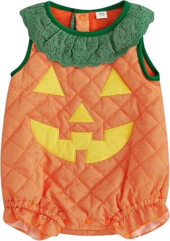 Toddler Baby Girl Halloween Outfit Sleeveless Pumpkin Romper Jumpsuit Bodysuit Cute Party Cosplay Costume Clothes in Saudi Arabia