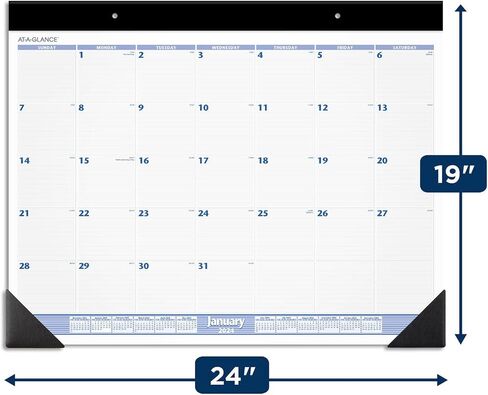 تقويم مكتب AT-A-GLANCE 2025، شهريًا، وسادة مكتب، 24 بوصة × 19 بوصة، جامبو، أزرق/رمادي (SW2300025) in Saudi Arabia