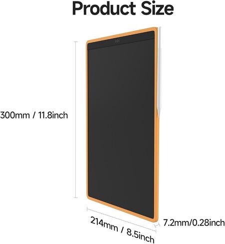 [13.5 inch Larger Screen] LCD Writing Tablet for Kids with Magnetic Pen Slot, Drawing Tablet for 3-8 Year Old Girls Boys, Electronic Doodle Board Pad for Toddler Educational, School Gifts(Orange) in Saudi Arabia