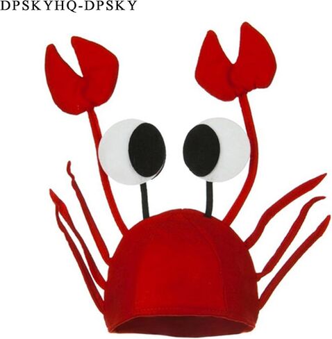 Funny Unisex Novelty Hat 3D Crab Seafood Hat Latex Giant Crab Claws Gloves Crab Costume Props Hat Set in Saudi Arabia
