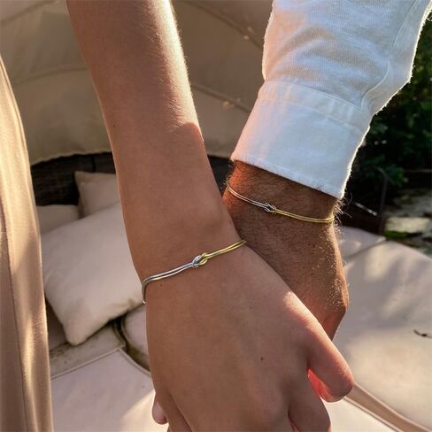 Gold Knot Bracelets for Women Love Snake Chain Infinity Bracelet Matching Bracelets for Couples Friendship Relationship Bracelets Dainty Adjustable Bracelets in Saudi Arabia