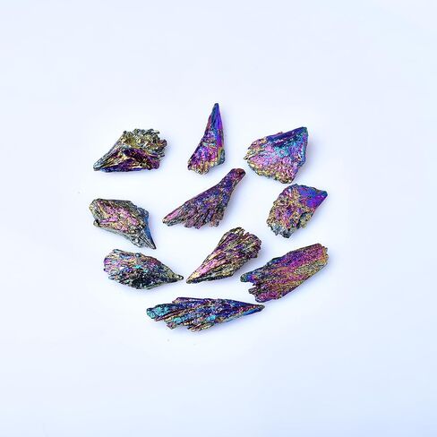 Natural Tourmaline Electroplated Rainbow Crystal DIY Gemstone Bare Stone Crystal Specimen Gift Collection Jewelry Pack of 10 in Saudi Arabia