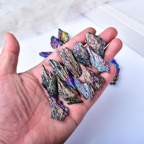 Natural Tourmaline Electroplated Rainbow Crystal DIY Gemstone Bare Stone Crystal Specimen Gift Collection Jewelry Pack of 10 in Saudi Arabia