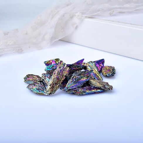Natural Tourmaline Electroplated Rainbow Crystal DIY Gemstone Bare Stone Crystal Specimen Gift Collection Jewelry Pack of 10 in Saudi Arabia
