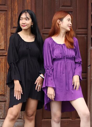 Pull String Sleeves Gypsy Homestead Cotton Ladies Shirt in Saudi Arabia