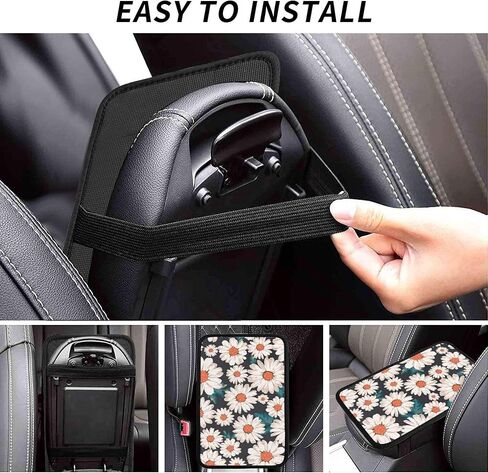 أسود أبيض سباق متقلب العلم معايرة شبكة الشطرنج السيارات مركز وحدة التحكم غطاء وسادة سيارة مسند ذراع مقعد صندوق غطاء وسادة عالمية لمعظم المركبات سيارات الدفع الرباعي شاحنة اكسسوارات السيارات الديكور in Kuwait