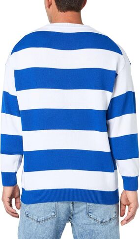 HUGO Men's Block Stripe Big Logo Long Sleeve Sweater in Saudi Arabia