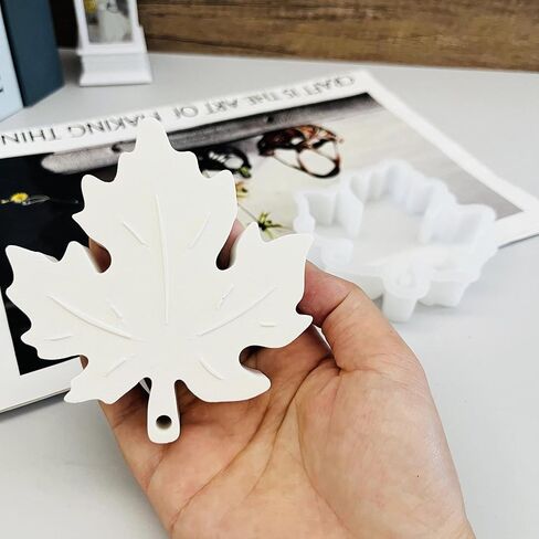 Maple Leaf with Holes Shape Car Freshie Silicone Mold for Making Soap Aroma Beads Car Freshie, Pendant, Candle, Resin in Kuwait