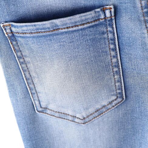 KIDSCOOL SPACE Boys Jeans,Little Boy Elastic Band Inside Stretchy Washed Soft Slim Cotton Denim Pants in Kuwait