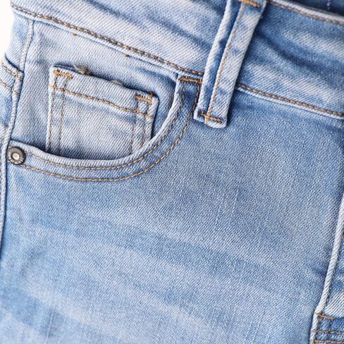 KIDSCOOL SPACE Boys Jeans,Little Boy Elastic Band Inside Stretchy Washed Soft Slim Cotton Denim Pants in Kuwait