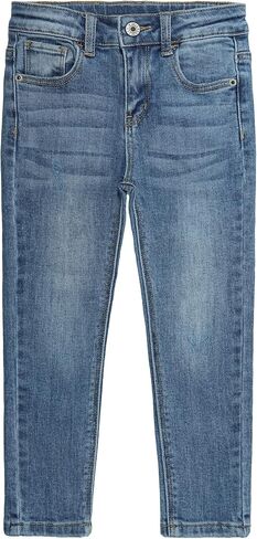 KIDSCOOL SPACE Boys Jeans,Little Boy Elastic Band Inside Stretchy Washed Soft Slim Cotton Denim Pants in Kuwait