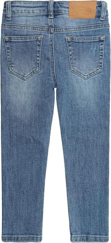 KIDSCOOL SPACE Boys Jeans,Little Boy Elastic Band Inside Stretchy Washed Soft Slim Cotton Denim Pants in Kuwait