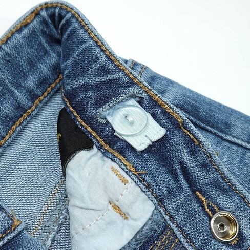 KIDSCOOL SPACE Boys Jeans,Little Boy Elastic Band Inside Stretchy Washed Soft Slim Cotton Denim Pants in Kuwait