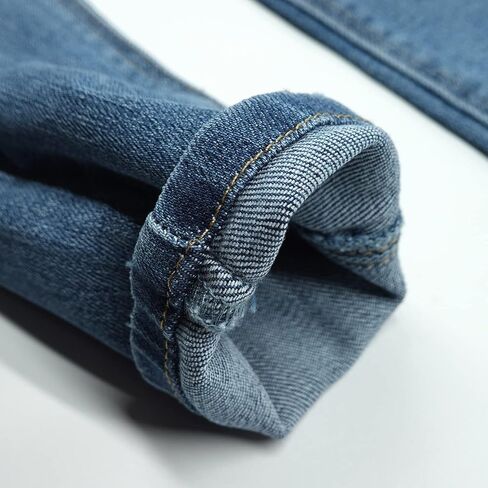 KIDSCOOL SPACE Boys Jeans,Little Boy Elastic Band Inside Stretchy Washed Soft Slim Cotton Denim Pants in Kuwait