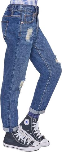 YMI Girls Taylor Dream Relaxed Fit Cuffed Jeans in Saudi Arabia