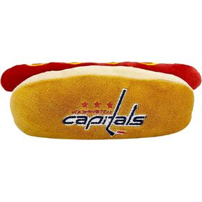 لعبة NHL Boston Bruins Cheese Burger القطيفة للكلاب والقطط التي تصدر صوت صرير - لعبة هامبرجر للوجبات الخفيفة من القطيفة للكلاب والقطط مع مصدر صرير داخلي واسم/شعار فريق الهوكي الجميل