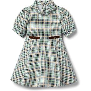 Janie and Jack Girls' Plaid Ponte Dress (Toddler/Little Big Kids)