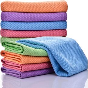 10pcs Reusable Streak-Free Cleaning Cloths - Multipurpose Cloths (11.8x15.7in)