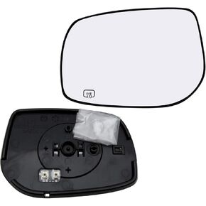 Driver Side Mirror Glass Assembly With Plastic Backing Plate Heated Compatible with 2009-2013 Toyota Corolla Matrix