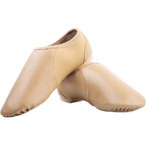 Dance Jazz Shoes,Round Toe Soft Leather Dance Slippers for Women/Men.