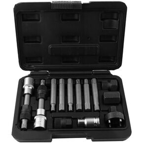 13pcs Alternator Freewheel Pulley Puller Removal Engine Auto Tool Set