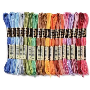6 Strands Gradient Polyester Embroidery Floss Variegated Rainbow Crewel Cross Stitch Threads Friendship Bracelet Floss Bulk for Jewelry Making Sewing Holiday Decorations Crafts DIY Projects