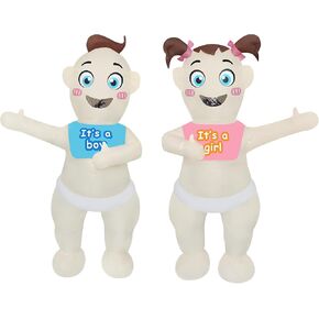 2 Packs Inflatable Baby Costume Boy/Girl Blow Up Costume for Adult/Gender Reveal Party/Baby Shower Party/Halloween