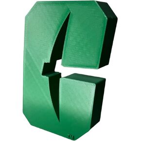 Officially Licensed UNC Charlotte All-in-C 3D Printed Decorative Figure - Great for Home Office, Desk, Shelf - Made from Quality Material - Green College Sports Decor
