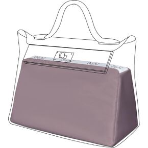 DGAZ Bag Pillow Shaper Insert for Luxury Handbags, Silky Pillow Shaper for Hermes 24/24-29 Bags（Konjac purple）