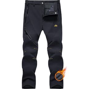 MAGCOMSEN Men's Winter Pants Snow Pants Fleece Lined Water Resistant 4 Zip Pockets Skiing Pants in Saudi Arabia