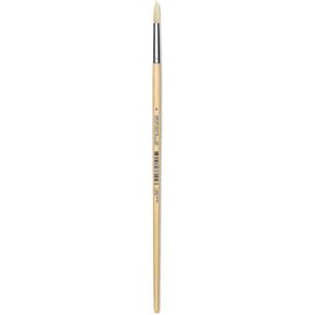 Utrecht Rhenish Pure Hog Bristle Brush - Round, Size 6, Long Handle