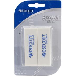 Westcott Eraser 2-Pack, White
