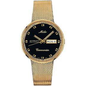 MIDO Commander 1959 - Swiss Automatic Watch for Men - Yellow Dial - Case 37mm - M842932813