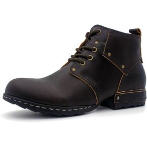 Mens Dress Boots Casual Oxfords Ankle Lace up Shoes Fashion Leather Chukka Business Boot AF001-2