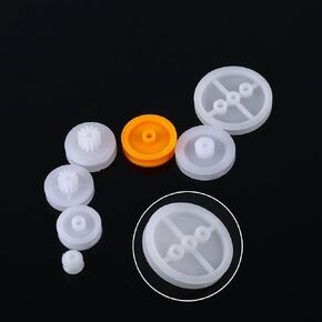 7pcs Plastic Pulley Kits Set with Wearable for DIY Model Making of Cars Robots with Small Toy Pulley Spare Parts
