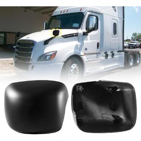 Hood Mirror for FREIGHTLINER CASCADIA, Heated Hood Mirror Assembly for FREIGHTLINER CASCADIA 2018+ (Chrome (Silver), Left)