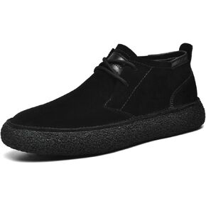 Men's Frosted Leather Suede Suede Mid Top Board Shoes Retro Casual Fashion Design Walking Ankle Boots Classic Non Slip Lace Up Suede Oxford Sneakers