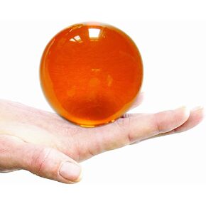 DSJUGGLING 76mm Orange Acrylic Contact Juggling Ball - Approx. 3 inch