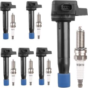maXpeedingrods Set of 6 Ignition Coil Pack and Iridium Spark Plugs UF603, Ignition Coil Kit fit for Honda Accord Crosstour Odyssey, for Acura MDX TL TSX 3.5L 3.7L V6