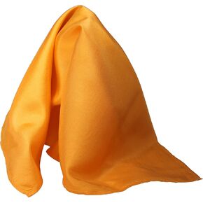 Royal Silk Fine Saffron 100% Silk Pocket Square Full-Sized 16"x16"