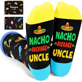 HAPPYPOP Best Uncle Socks For Men - Favorite Uncle Gifts Tio Gifts, Funny Uncle Gifts From Niece Nephew, Great Uncle Gifts