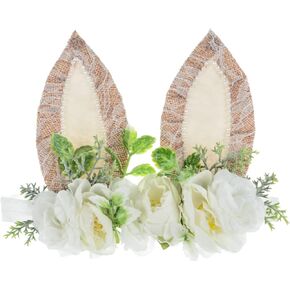 DreamLily Baby Girls Flower Crown Spring Bunny Headband Woodland Floral Head Piece for Toddler BB14