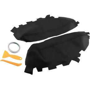 Car Front Door Panel Armrest Cover Interior Door Trims for Toyota Avalon 2013-2018 Black 1 Pair Durable Material