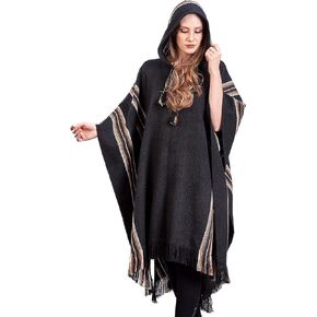 Alpaca Hooded Poncho for Women - Warm and soft - Cloak Cape Shawl in Kuwait