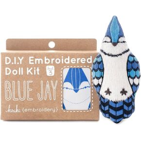 Kiriki Press DIY Embroidery Doll Kit - Skill Level 3 - Beginner to Advanced Embroidery Kits for Adults Teens (3 Skill Levels) | Animal Embroidery Kit - Screen Printed Pattern (Otter - Level 3)