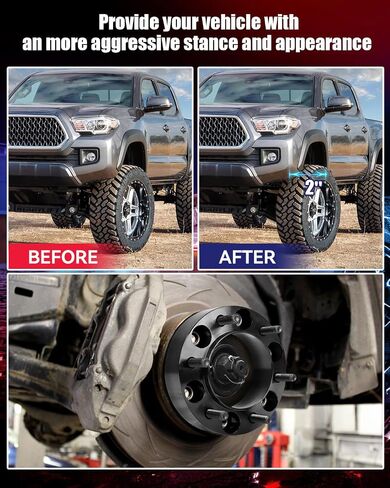 FLYCLE 6x5.5 Hubcentric Wheel Spacers 2 inch for 1995-2023 Tacoma 1989-2024 4Runner, 6x139.7mm Wheel Spacer with 12x1.5 Studs 106mm Bore for Tundra FJ Cruiser Fortuner Sequoia GX460 GX470 in Saudi Arabia