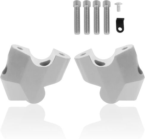 المقود الناهضون نك الألومنيوم مقود المشبك تمديد محولات استبدال ل دوكاتي الصحراء X 2022-2023 الفضة in Saudi Arabia