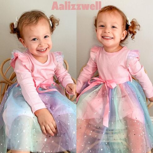 Toddler Girl Long Sleeve Tulle Dress 1-5 Years in Saudi Arabia