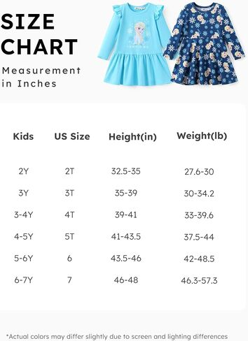 Disney Frozen Minnie Mouse Toddler Girl Dress 2 Pcs, Elsa Anna Pattern Ruffle Long Sleeve Dress Set Fall Clothes 2-6 Years in Saudi Arabia